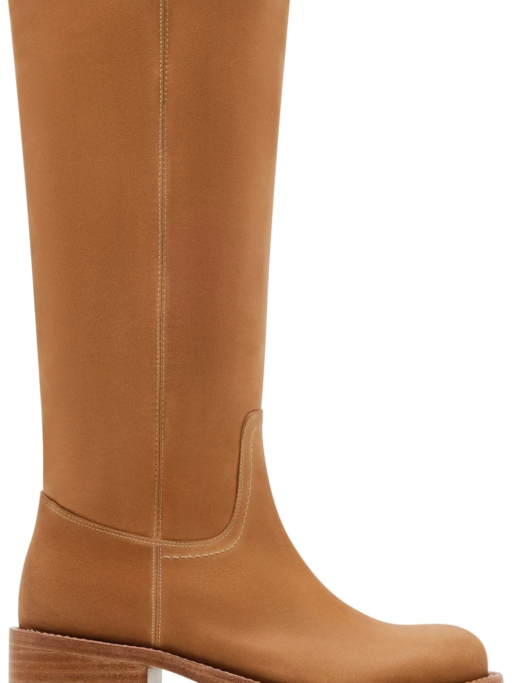 Steve Madden Tall Leather Riding Boot in Tan
